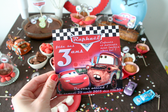 Anniversaire 3 ans - spécial Cars - Illustrations - le monde de Nadoo