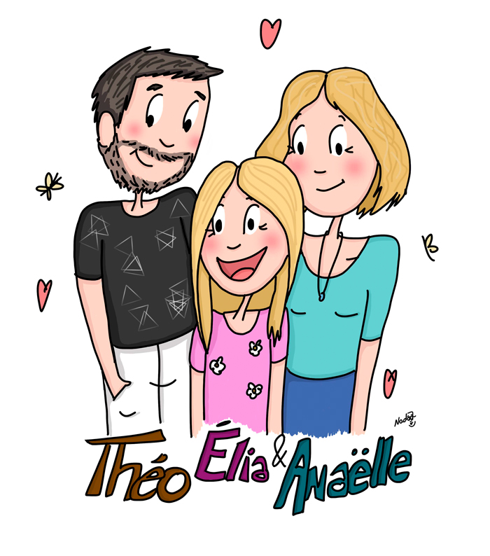 Théo, Anaëlle et Elia